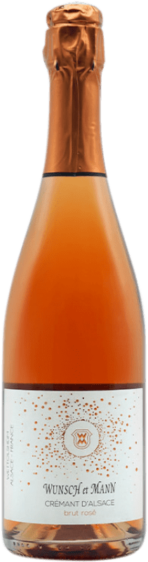 14,95 € Free Shipping | Rosé Sparkling Wine Wunsch et Mann Brut Rosé A.O.C. Crémant d'Alsace Alsace France Pinot Noir Eco — Organic 75 cl