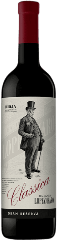 73,95 € 送料無料 | 赤ワイン Hacienda López de Haro Classica グランド・リザーブ D.O.Ca. Rioja ラ・リオハ スペイン Tempranillo, Grenache ボトル 75 cl