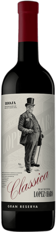 73,95 € Envoi gratuit | Vin Rouge Hacienda López de Haro Classique Grande Réserve D.O.Ca. Rioja La Rioja Espagne Tempranillo, Garnacha — Grenache Bouteille 75 cl