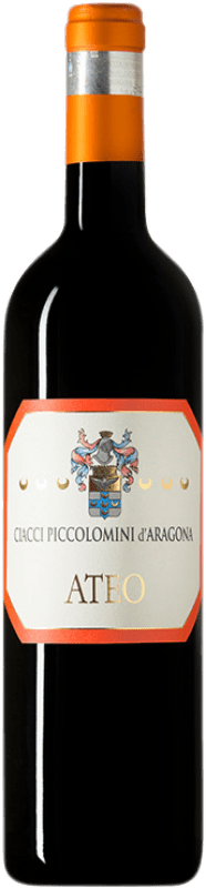 16,95 € Spedizione Gratuita | Vino rosso Piccolomini d'Aragona Ateo D.O.C. Sant'Antimo Campania Italia Merlot, Cabernet Sauvignon Bottiglia 75 cl