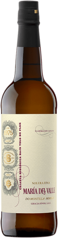 17,95 € Envío gratis | Vino Generoso Fortificado Villa Puri María del Valle Solera, Fino D.O. Montilla-Moriles Andalucía España Pedro Ximénez Botella 75 cl