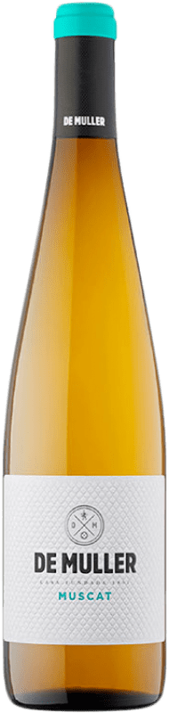 9,95 € Spedizione Gratuita | Vino Bianco De Muller Muscat D.O. Tarragona Catalogna Spagna Moscatel — Moscato 75 cl