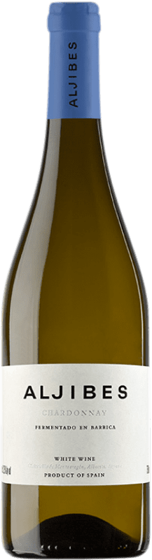 9,95 € Free Shipping | White Wine Los Aljibes Barrel Fermented I.G.P. Vino de la Tierra de Castilla Castilla la Mancha Spain Chardonnay Bottle 75 cl