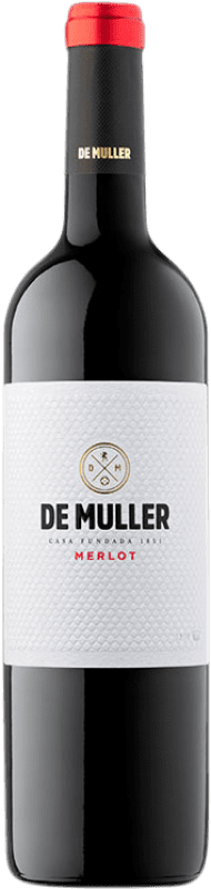 10,95 € Envío gratis | Vino Tinto De Muller D.O. Tarragona Cataluña España Merlot 75 cl