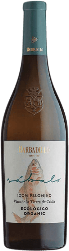 15,95 € Envoi gratuit | Vin blanc Barbadillo Sábalo Blanco I.G.P. Vino de la Tierra de Cádiz Andalousie Espagne Palomino Fino Bouteille 75 cl