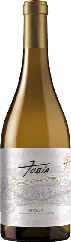 12,95 € Spedizione Gratuita | Vino bianco Tobía Selección de Autor Blanco D.O.Ca. Rioja La Rioja Spagna Chardonnay, Tempranillo Bianco Bottiglia 75 cl