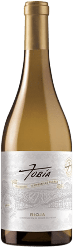 12,95 € Envío gratis | Vino blanco Tobía Selección de Autor Blanco D.O.Ca. Rioja La Rioja España Chardonnay, Tempranillo Blanco Botella 75 cl
