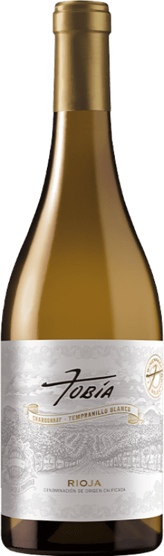 19,95 € Envío gratis | Vino blanco Tobía Selección de Autor Blanco D.O.Ca. Rioja La Rioja España Chardonnay, Tempranillo Blanco Botella 75 cl