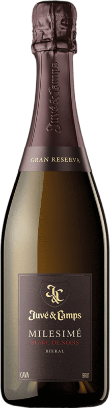 39,95 € Envio grátis | Espumante branco Juvé y Camps Blanc de Noirs Grande Reserva D.O. Cava Catalunha Espanha Pinot Preto Garrafa 75 cl