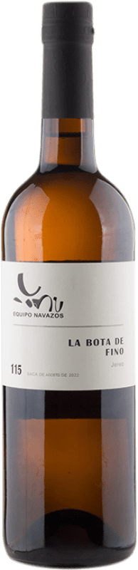 34,95 € 免费送货 | 加强葡萄酒 Equipo Navazos La Bota Nº 115 D.O. Manzanilla-Sanlúcar de Barrameda 安达卢西亚 西班牙 Palomino Fino 瓶装 75 cl