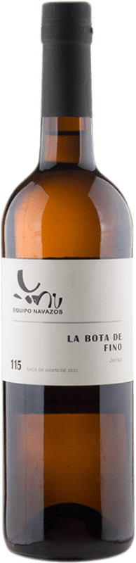 32,95 € Бесплатная доставка | Крепленое вино Equipo Navazos La Bota Nº 115 Fino D.O. Manzanilla-Sanlúcar de Barrameda Андалусия Испания Palomino Fino бутылка 75 cl