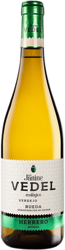 12,95 € Free Shipping | White wine Herrero Janine Vedel Eco D.O. Rueda Castilla y León Spain Verdejo Organic Bottle 75 cl