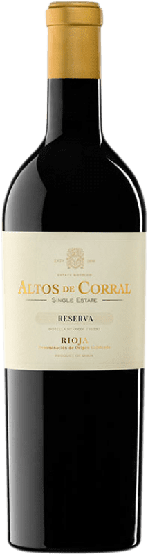 51,95 € Kostenloser Versand | Rotwein Corral Cuadrado Altos Single Estate Reserve D.O.Ca. Rioja La Rioja Spanien Tempranillo Flasche 75 cl