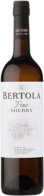 9,95 € Kostenloser Versand | Verstärkter Wein Díez Mérito Fino Bertola D.O. Jerez-Xérès-Sherry Andalusien Spanien Palomino Fino Flasche 75 cl