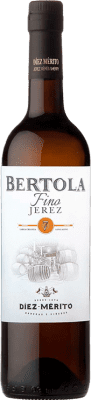 12,95 € Бесплатная доставка | Крепленое вино Díez Mérito Fino Bertola D.O. Jerez-Xérès-Sherry Андалусия Испания Palomino Fino бутылка 75 cl