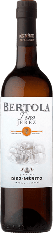 12,95 € Бесплатная доставка | Крепленое вино Díez Mérito Fino Bertola D.O. Jerez-Xérès-Sherry Андалусия Испания Palomino Fino бутылка 75 cl