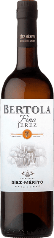 13,95 € Envío gratis | Vino Generoso Fortificado Díez Mérito Bertola D.O. Jerez-Xérès-Sherry Andalucía España Palomino Fino Botella 75 cl