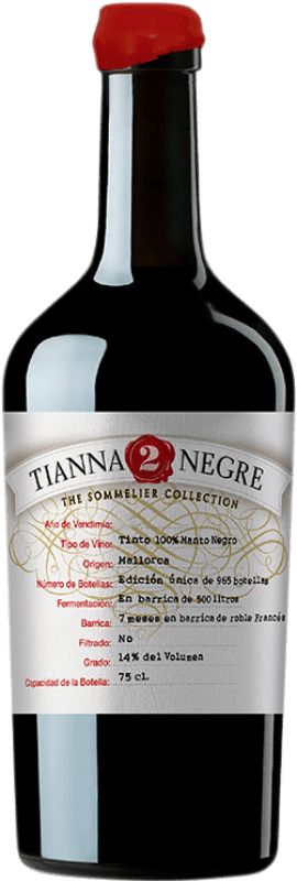 46,95 € Free Shipping | Red wine Tianna Negre Nº 2 The Sommelier Collection I.G.P. Vi de la Terra de Mallorca Majorca Spain Mantonegro Bottle 75 cl