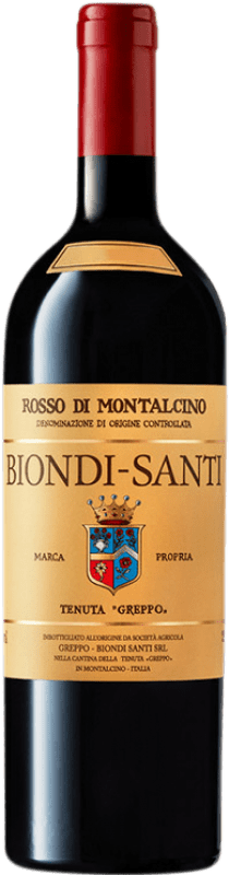 108,95 € Spedizione Gratuita | Vino Rosso Biondi Santi D.O.C. Rosso di Montalcino Toscana Italia Sangiovese Bottiglia 75 cl