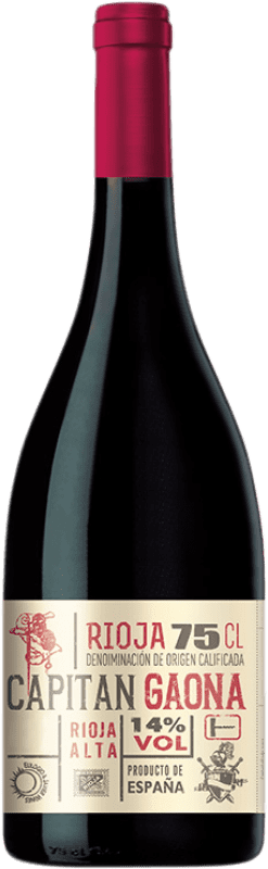 14,95 € Envío gratis | Vino tinto Rodríguez & Sanzo Capitán Gaona D.O.Ca. Rioja La Rioja España Tempranillo, Garnacha Botella 75 cl