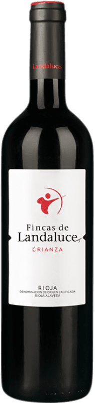 8,95 € 免费送货 | 红酒 Landaluce 岁 D.O.Ca. Rioja 巴斯克地区 西班牙 Tempranillo 瓶子 75 cl