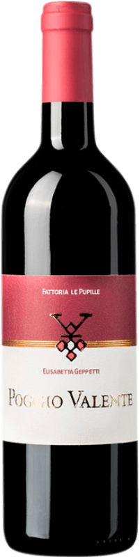 38,95 € 免费送货 | 红酒 Le Pupille Poggio Valente I.G.T. Toscana 托斯卡纳 意大利 Sangiovese 瓶子 75 cl