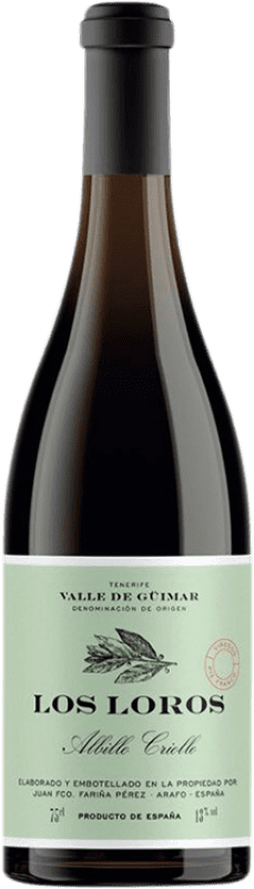22,95 € Kostenloser Versand | Weißwein El Borujo Los Loros D.O. Valle del Güímar Kanarische Inseln Spanien Albillo 75 cl