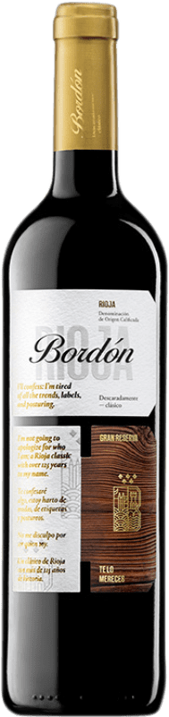 18,95 € Kostenloser Versand | Rotwein Bodegas Franco Españolas Bordón Große Reserve — Lange Reifung D.O.Ca. Rioja La Rioja Spanien Tempranillo, Graciano, Mazuelo Flasche 75 cl
