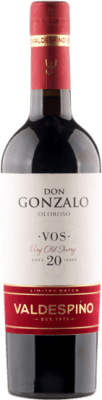 85,95 € 免费送货 | 甜葡萄酒 Valdespino Don Gonzalo Oloroso — 奥洛罗索酒 VOS Very Old Sherry — 极陈雪莉酒 D.O. Jerez-Xérès-Sherry 安达卢西亚 西班牙 Palomino Fino 中瓶装 50 cl