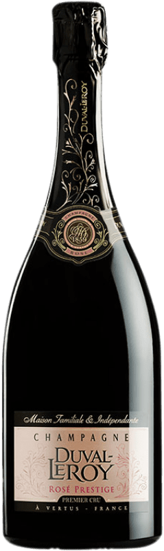 78,95 € Бесплатная доставка | Розовое игристое Duval-Leroy Rosé Prestige Premier Cru A.O.C. Champagne шампанское Франция Pinot Black, Chardonnay бутылка 75 cl