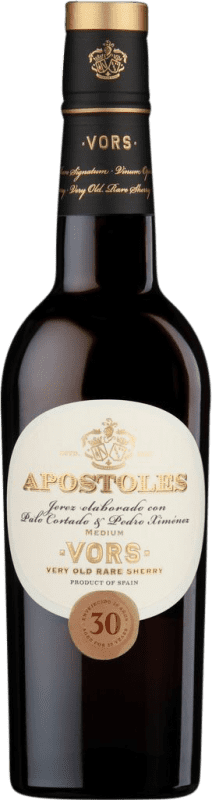 58,95 € Free Shipping | Fortified wine González Byass Apóstoles Palo Cortado VORS D.O. Jerez-Xérès-Sherry Andalusia Spain Palomino Fino, Pedro Ximénez Half Bottle 37 cl