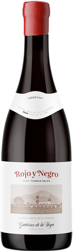 34,95 € Envio grátis | Vinho Tinto Gutiérrez de la Vega Rojo y Negro Tierras Rojas Espanha Giró 75 cl