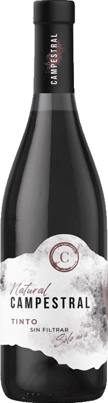 13,95 € Бесплатная доставка | Красное вино Campestral Natural I.G.P. Vino de la Tierra de Cádiz Андалусия Испания Merlot — Мерло, Syrah — Сира, Cabernet Sauvignon — Каберне Совиньон, Petit Verdot, Tintilla de Rota Бутылка 75 cl