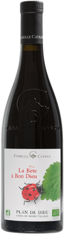 12,95 € Free Shipping | Red Wine Cave de Cairanne Camille Cayran La Bête à Bon Dieu Villages A.O.C. Côtes du Rhône Rhône France Syrah — Shiraz, Garnacha — Grenache, Cariñena — Carignan Eco — Organic 75 cl