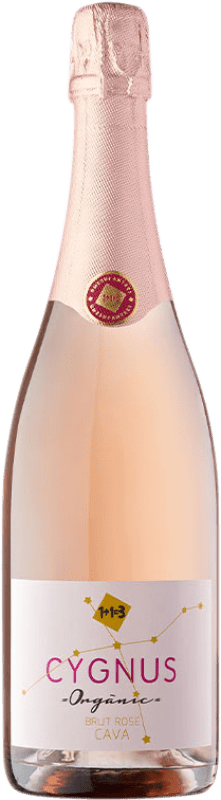 9,95 € Kostenloser Versand | Rosé Sekt U Més U 1 + 1 Igual a 3 Cygnus Organic Rose Brut D.O. Cava Katalonien Spanien Grenache, Spätburgunder Flasche 75 cl