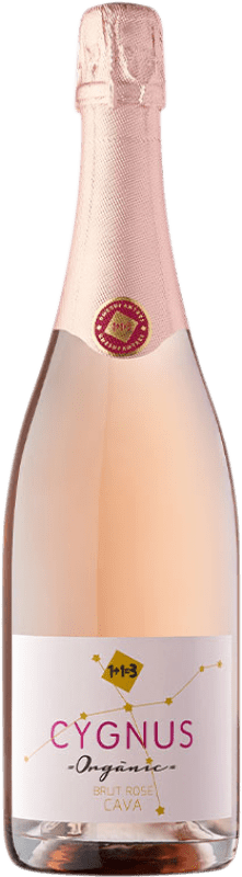9,95 € Бесплатная доставка | Розовое игристое вино U Més U 1 + 1 Igual a 3 Cygnus Brut — брют Rosé — Розе D.O. Cava Каталония Испания Garnacha — Гренаш, Pinot Noir — Пино Нуар Organic — Органический Бутылка 75 cl