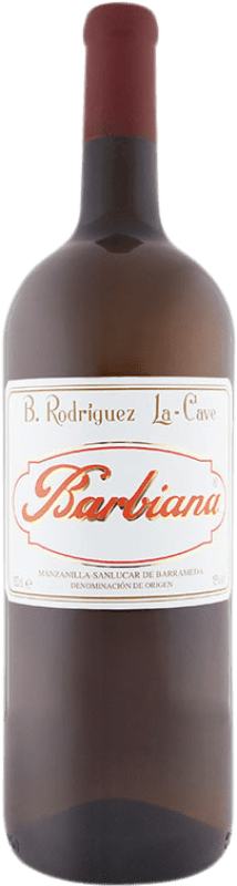 35,95 € Free Shipping | Fortified wine Delgado Zuleta Manzanilla en Rama Barbiana D.O. Manzanilla-Sanlúcar de Barrameda Andalusia Spain Palomino Fino Magnum Bottle 1,5 L