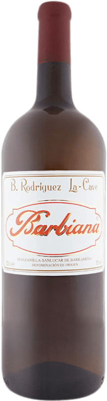 36,95 € Envio grátis | Vinho fortificado Delgado Zuleta Manzanilla en Rama Barbiana D.O. Manzanilla-Sanlúcar de Barrameda Andaluzia Espanha Palomino Fino Garrafa Magnum 1,5 L