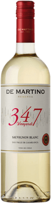 11,95 € 送料無料 | 白ワイン De Martino 347 Vineyards I.G. Valle de Casablanca カサブランカの谷 チリ Sauvignon White ボトル 75 cl