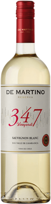 12,95 € Kostenloser Versand | Weißwein De Martino 347 Vineyards I.G. Valle de Casablanca Tal von Casablanca Chile Sauvignon Weiß Flasche 75 cl