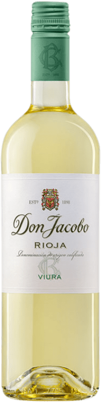 6,95 € Spedizione Gratuita | Vino bianco Corral Cuadrado Don Jacobo D.O.Ca. Rioja La Rioja Spagna Viura, Tempranillo Bianco Bottiglia 75 cl