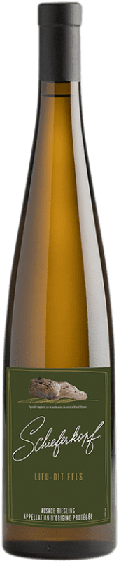 54,95 € Envío gratis | Vino blanco Domaine Schieferkopf Lieu-dit Fels Crianza A.O.C. Alsace Alsace Francia Riesling Botella 75 cl