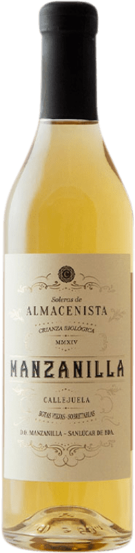41,95 € Kostenloser Versand | Verstärkter Wein Callejuela D.O. Manzanilla-Sanlúcar de Barrameda Andalusien Spanien Palomino Fino Medium Flasche 50 cl