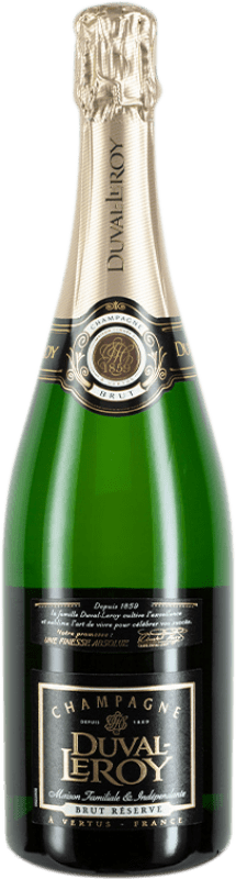 36,95 € Kostenloser Versand | Weißer Sekt Duval-Leroy Brut Reserve A.O.C. Champagne Champagner Frankreich Spätburgunder, Chardonnay, Pinot Meunier Flasche 75 cl