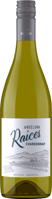 13,95 € Envio grátis | Vinho branco Andeluna Raíces I.G. Mendoza Mendoza Argentina Chardonnay Garrafa 75 cl