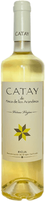 9,95 € Kostenloser Versand | Weißwein Finca de Los Arandinos Catay Viñas Viejas Alterung D.O.Ca. Rioja La Rioja Spanien Viura Flasche 75 cl