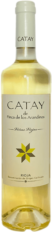 9,95 € Kostenloser Versand | Weißwein Finca de Los Arandinos Catay Viñas Viejas Alterung D.O.Ca. Rioja La Rioja Spanien Viura Flasche 75 cl