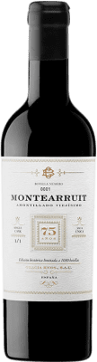 296,95 € Free Shipping | Fortified wine Villa Puri Montearruit Amontillado Viejísimo D.O. Montilla-Moriles Andalusia Spain Pedro Ximénez Half Bottle 37 cl