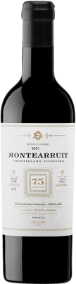 319,95 € Envio grátis | Vinho fortificado Villa Puri Montearruit Amontillado Viejísimo D.O. Montilla-Moriles Andaluzia Espanha Pedro Ximénez Meia Garrafa 37 cl