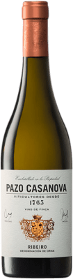 34,95 € Envío gratis | Vino blanco Pazo Casanova D.O. Ribeiro Galicia España Godello, Loureiro, Treixadura, Albariño Botella Magnum 1,5 L